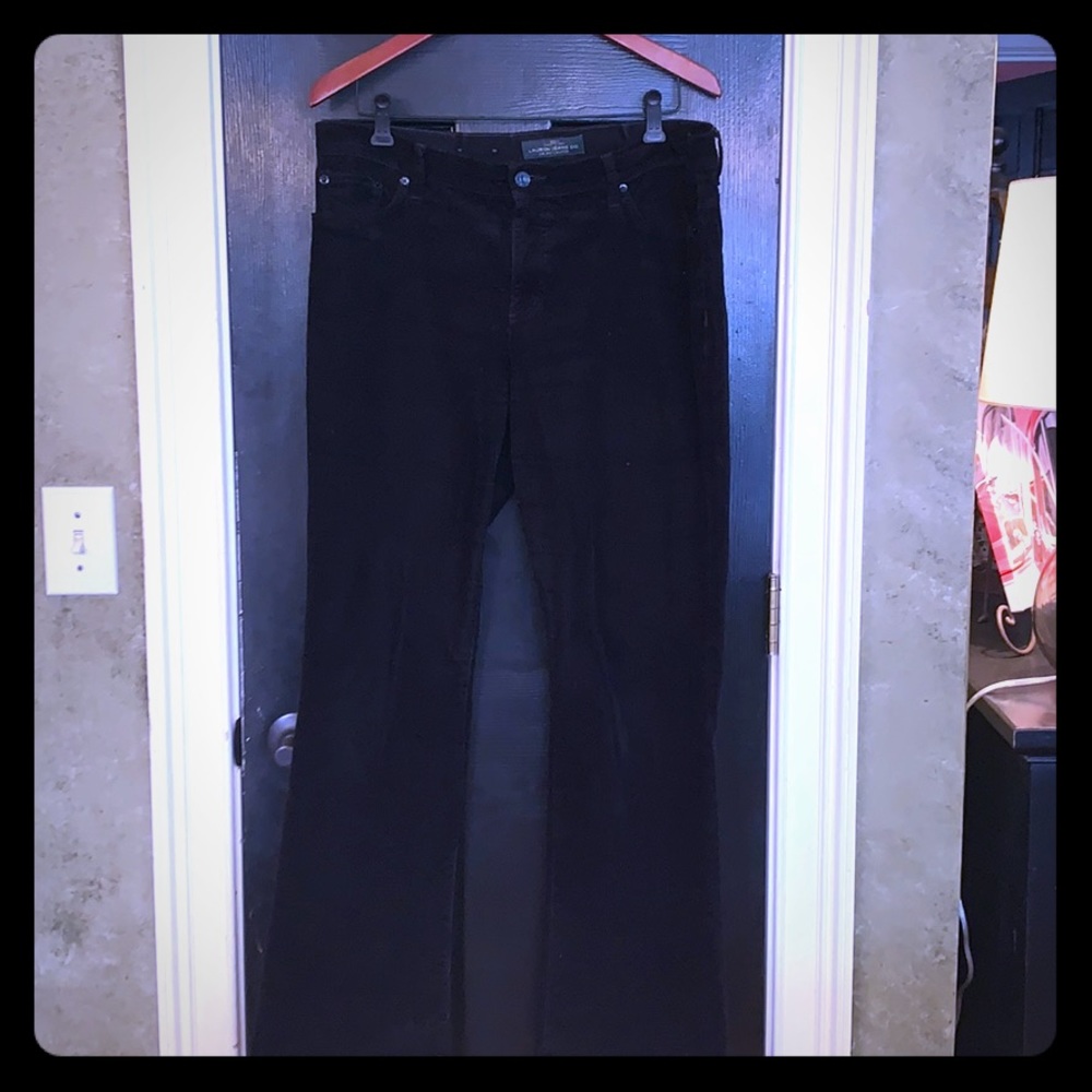 Ralph Lauren black cord bootcut pants 14